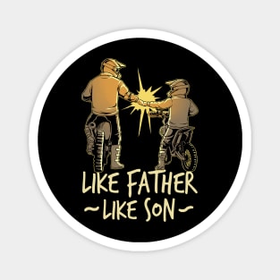 Dad Dirt Bike Out Motocross Gift Father And Son Dirt Bike Design Magnet